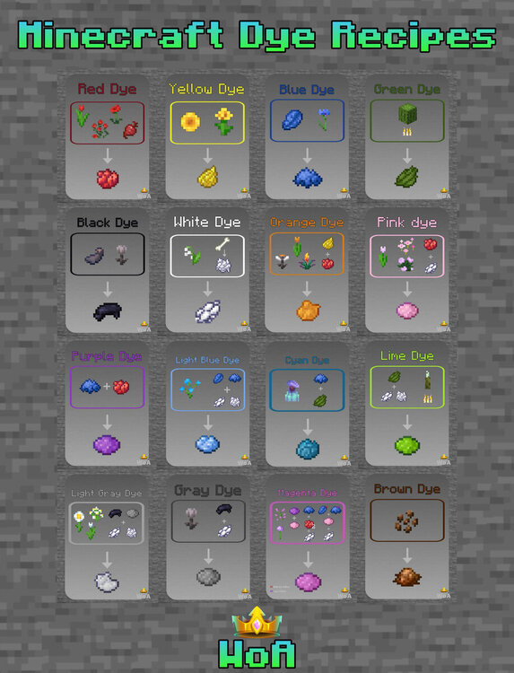 How to make dyes in minecraft.jpeg